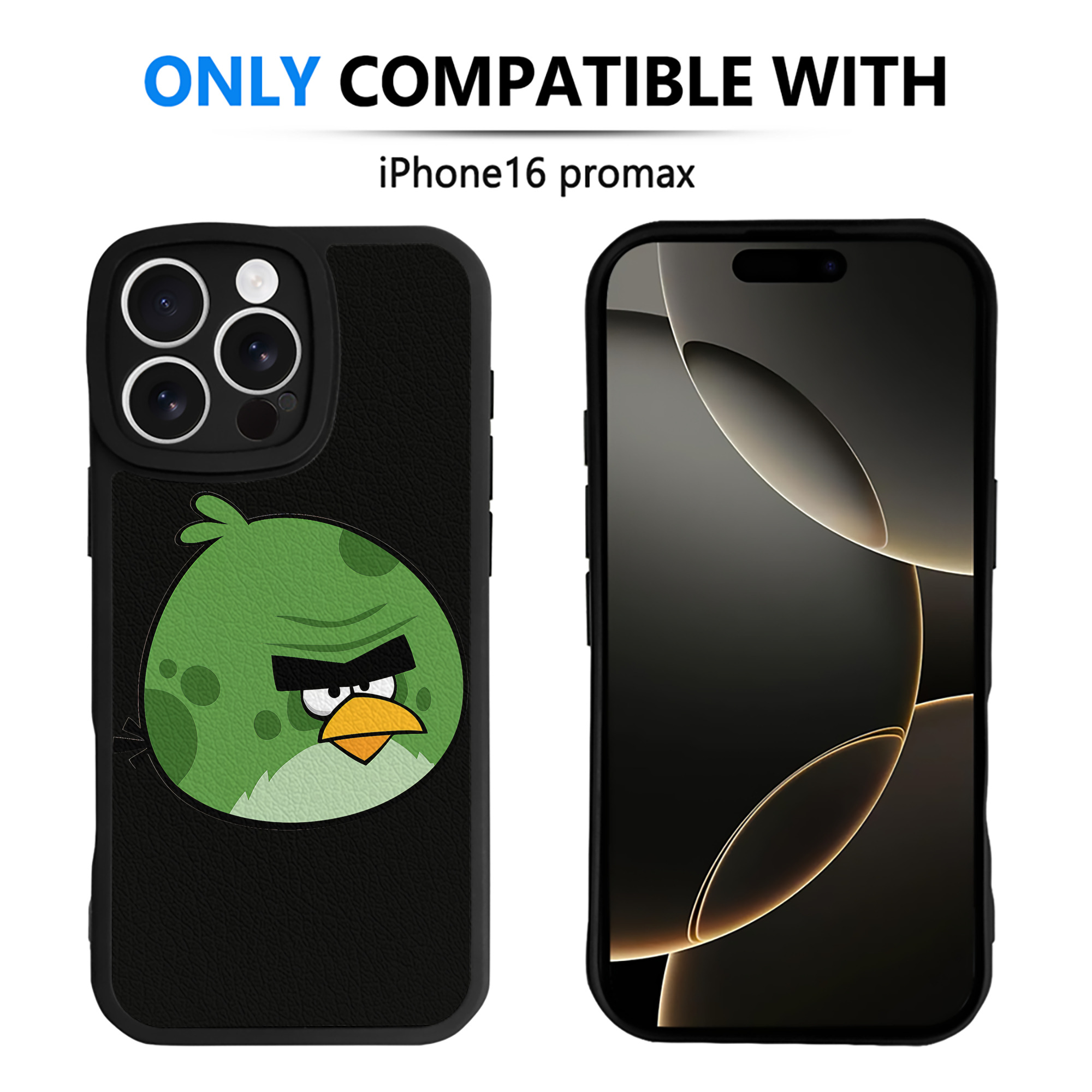 （画像用） Angry Birds アングリーバード 【iPhone 16シリーズ対応】シリコンスマホケース（レザー調） 材質：シリコン